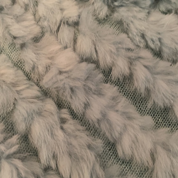 Vintage 90’s Rabbit Fur trim Shawl - Picture 3 of 3